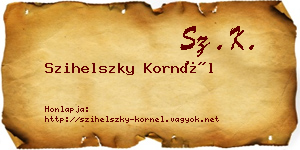 Szihelszky Kornél névjegykártya